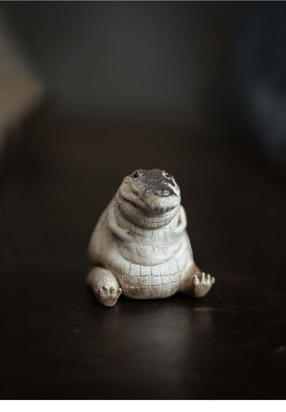 Handmade Purple Sand Tea Pet Crocodile Ornaments - iTeapet