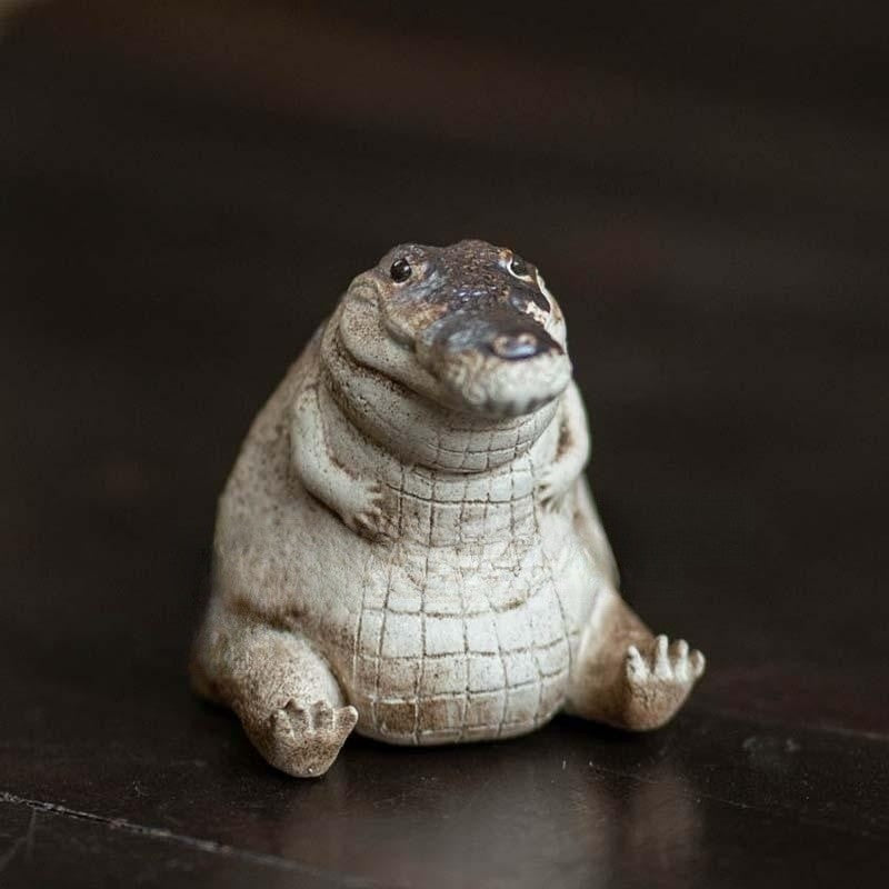 Handmade Purple Sand Tea Pet Crocodile Ornaments - iTeapet
