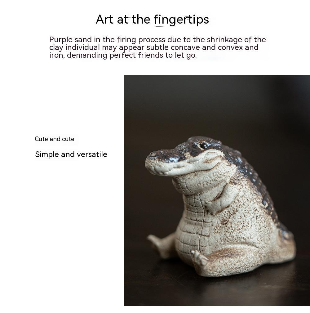 Handmade Purple Sand Tea Pet Crocodile Ornaments - iTeapet