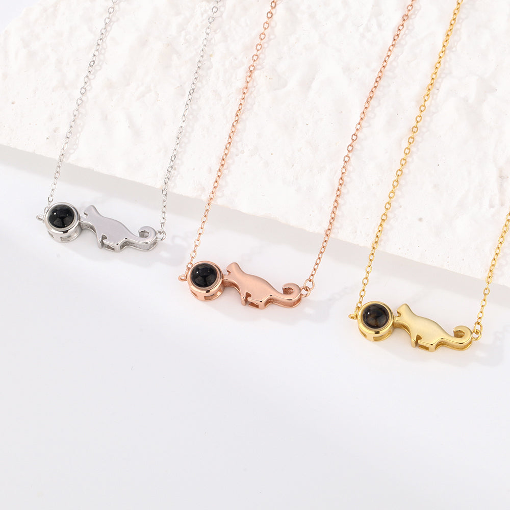 Custom projection necklace - close-up view