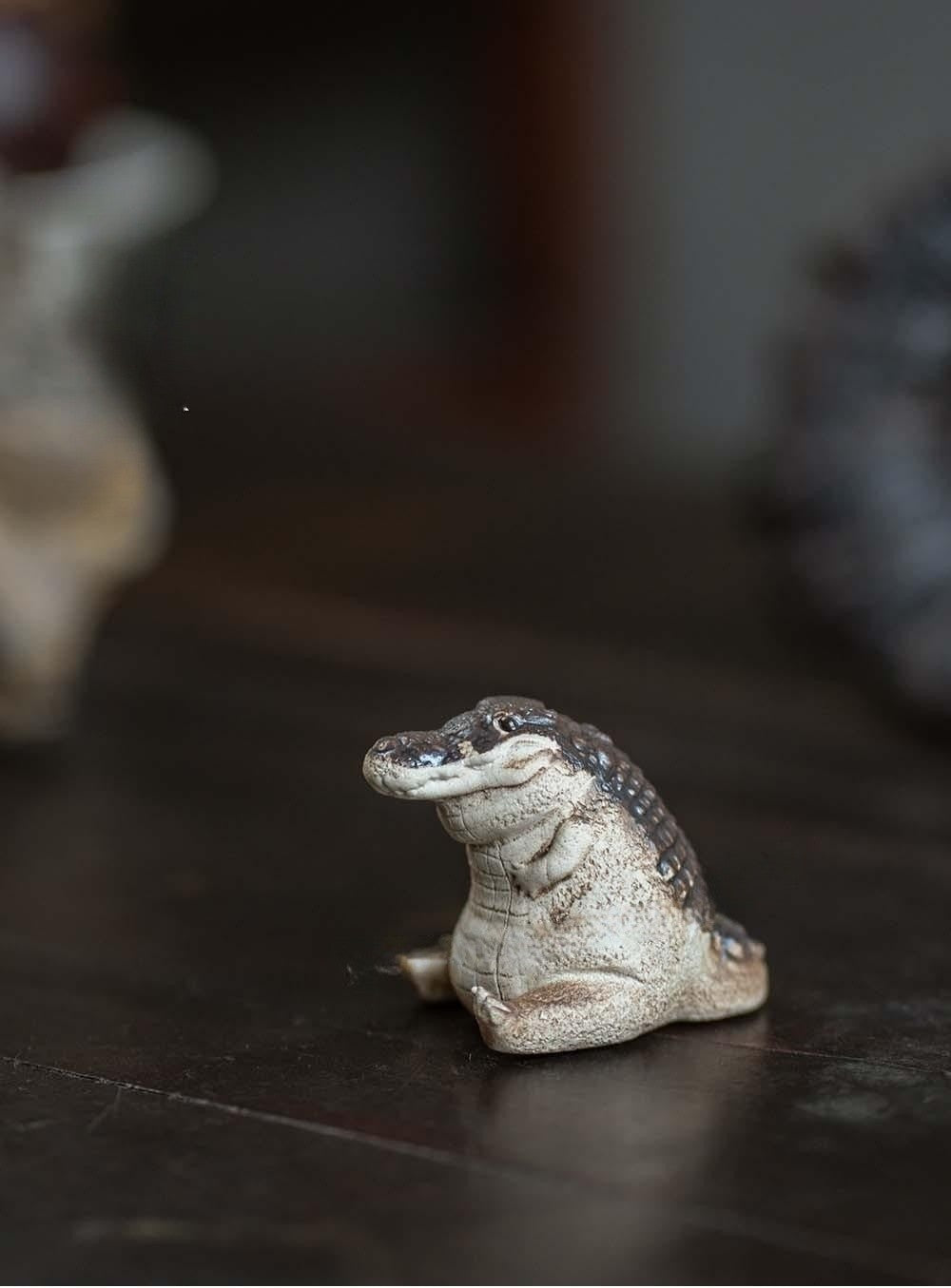 Handmade Purple Sand Tea Pet Crocodile Ornaments - iTeapet