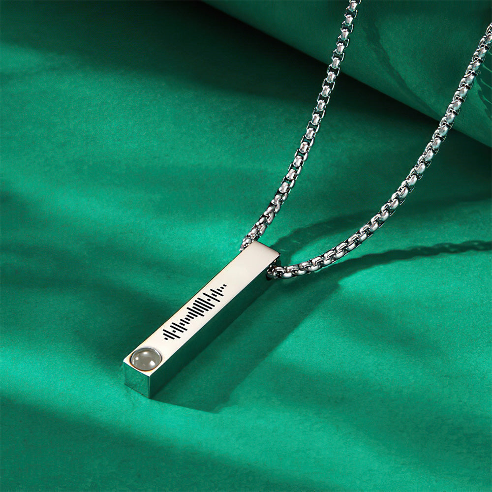Custom projection necklace - close-up view
