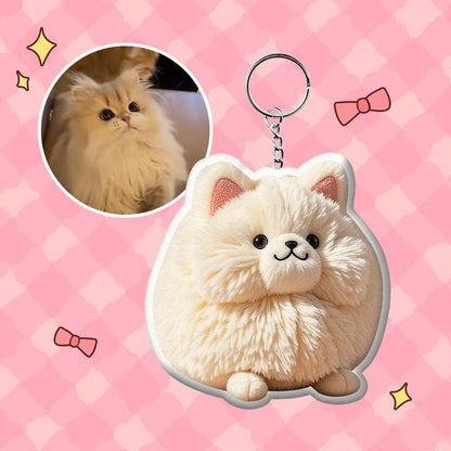 Personalized Photo Plush Doll Keychain Mini Me Plush Keychain Pet