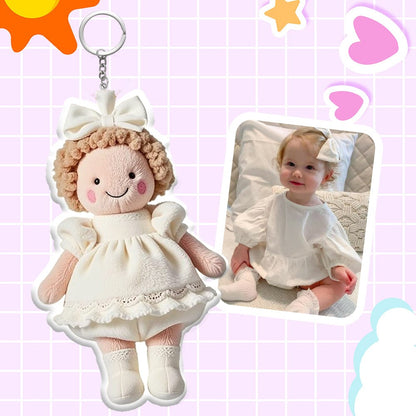 Personalized Photo Plush Doll Keychain Mini Me Plush Keychain Gifts for Son