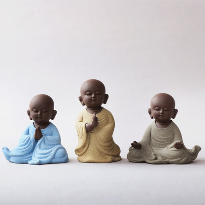 Zen Like Purple Sand Little Monk Tea Pet Tea Set Tea Play - iTeapet