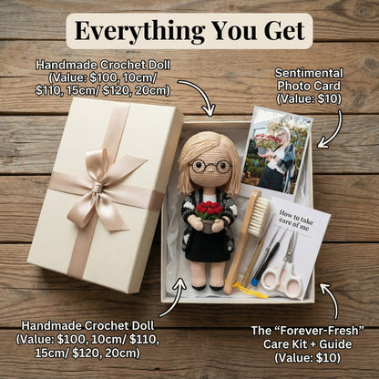 THE "MINI-ME IMMORTALIZATION" PACKAGE | CUCTOM CROCHET DOLL GIFT BOX mysite
