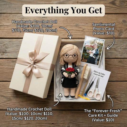 THE "MINI-ME IMMORTALIZATION" PACKAGE | CUCTOM CROCHET DOLL GIFT BOX mysite