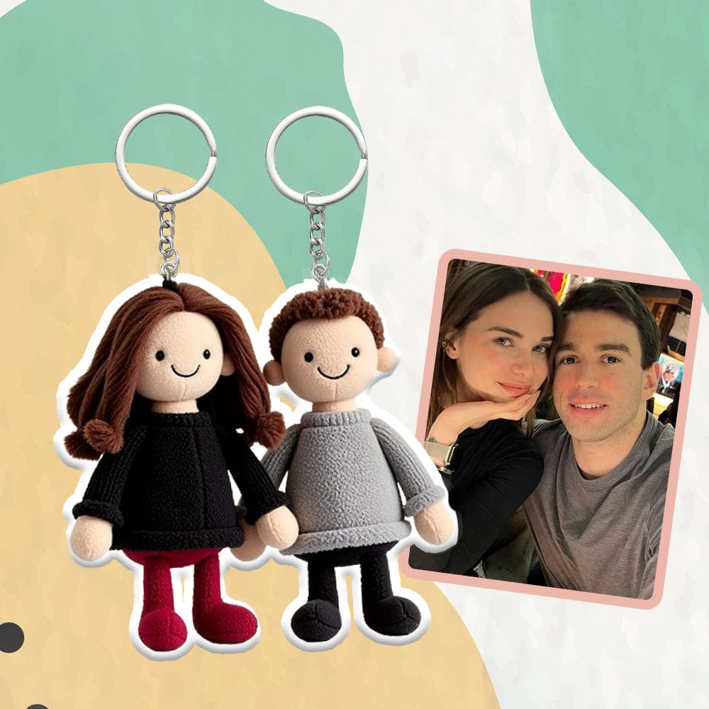 Personalized Photo Plush Doll Keychain Mini Me Plush Keychain Gifts for Son