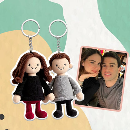 Personalized Photo Plush Doll Keychain Mini Me Plush Keychain Gifts for Son