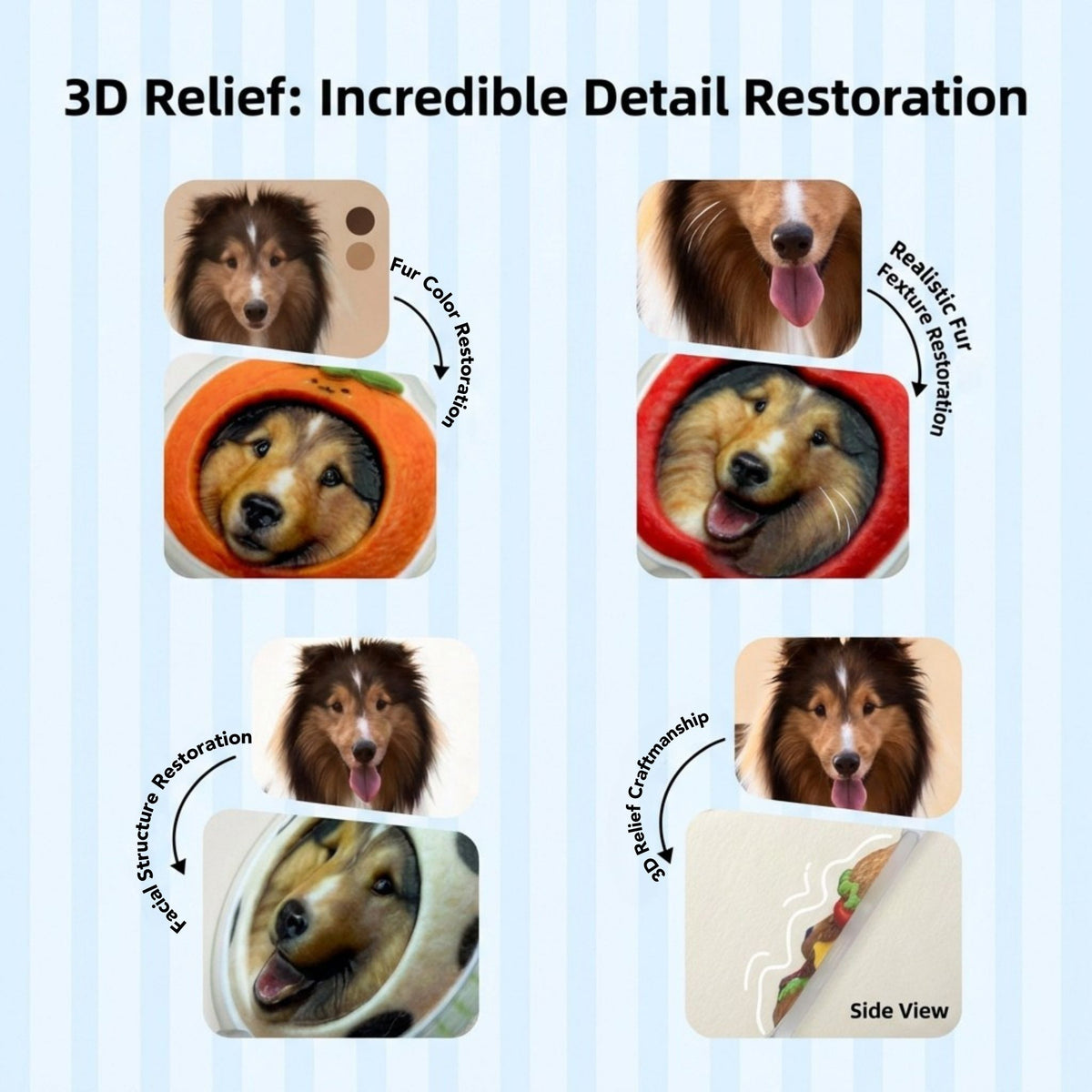 Custom pet dog cat customized - close-up view
