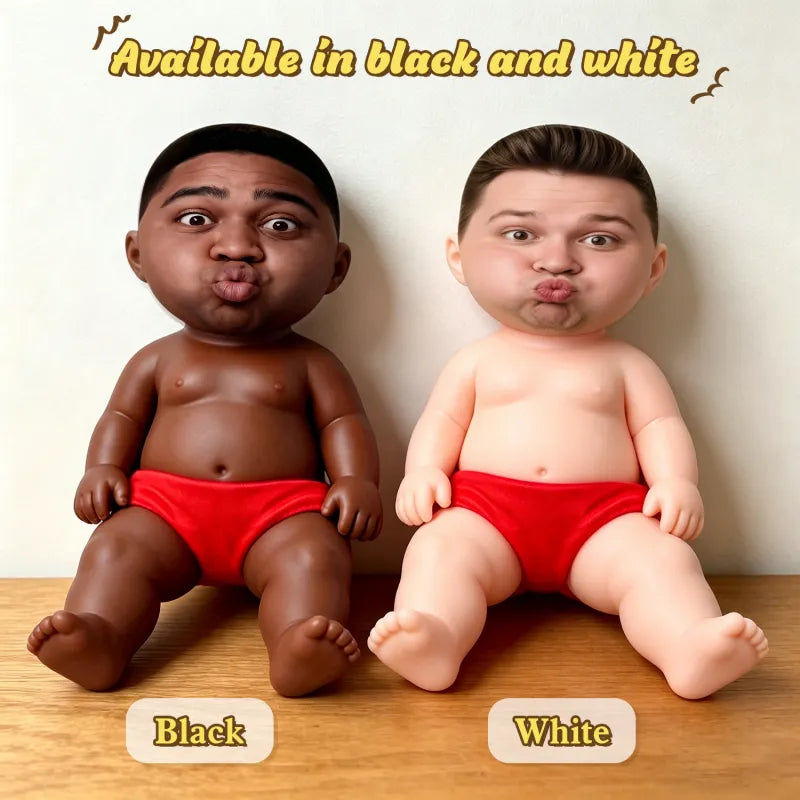 Custom squishy stress relief doll - detail view