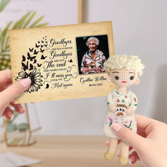 Custom Crochet Doll from Photo Gifts Handmade Look alike Dolls with Personalized Name Memorial Card mysite