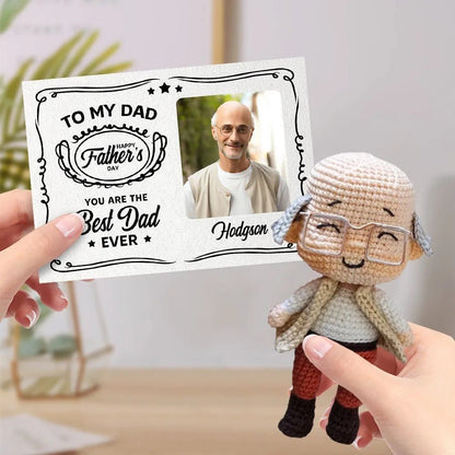 Custom Crochet Doll Handmade Mini Look alike Dolls with Personalized Card Gifts for Dad mysite