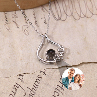 Custom photo minimalist projection necklace