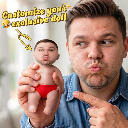 Custom squishy stress relief doll - close-up view