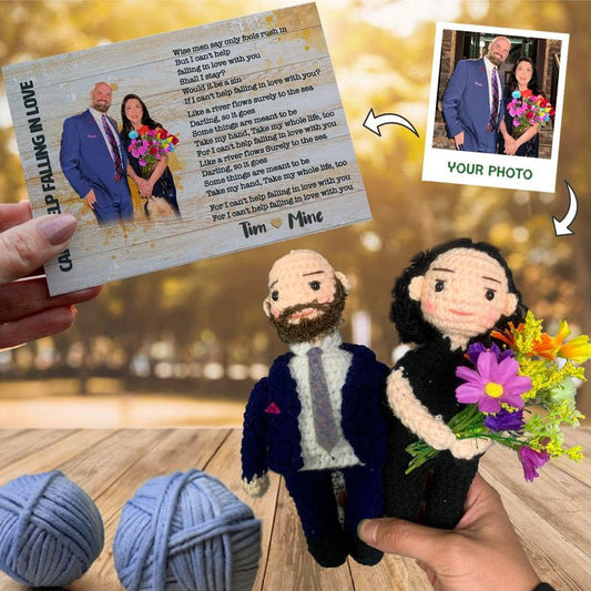 Personalized Crochet Doll with Photo Card "Can’t Help Falling in Love Lyrics" mysite