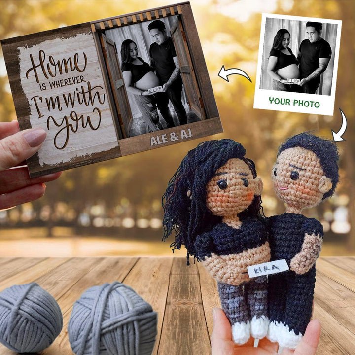 Personalized Crochet Doll with Photo Card "Home Is Wherever I'm With You 2" mysite