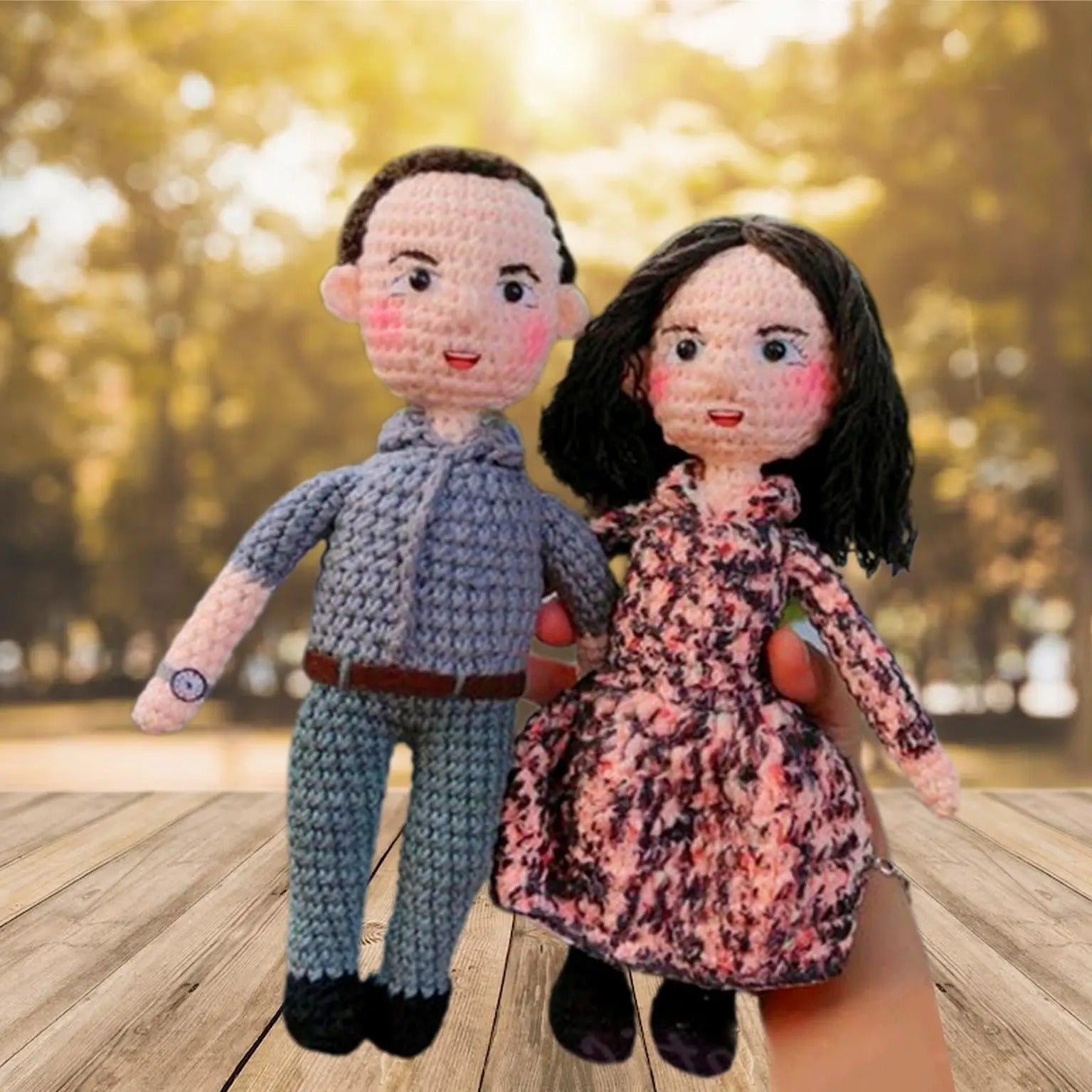 Personalized Crochet Doll with Photo Card "Home Is Wherever I'm With You" mysite