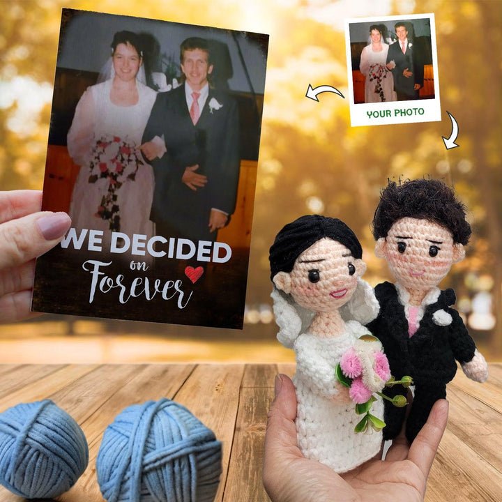 Personalized Crochet Doll with Photo Card "We Decided On Forever" mysite