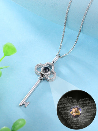 Personalized Photo Projection Key Necklace