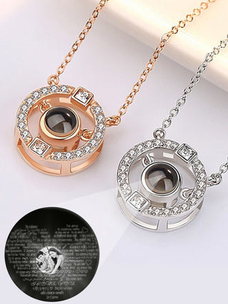 Personalized Photo Projection Necklace